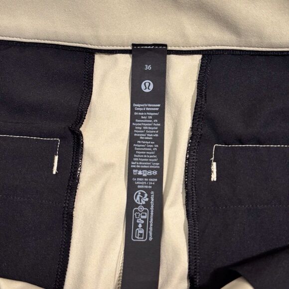 Lululemon ABC Pants Mens 36x29 Slim Fit Warpstreme Stretch M5AQYS Beige Khaki - Picture 5 of 8